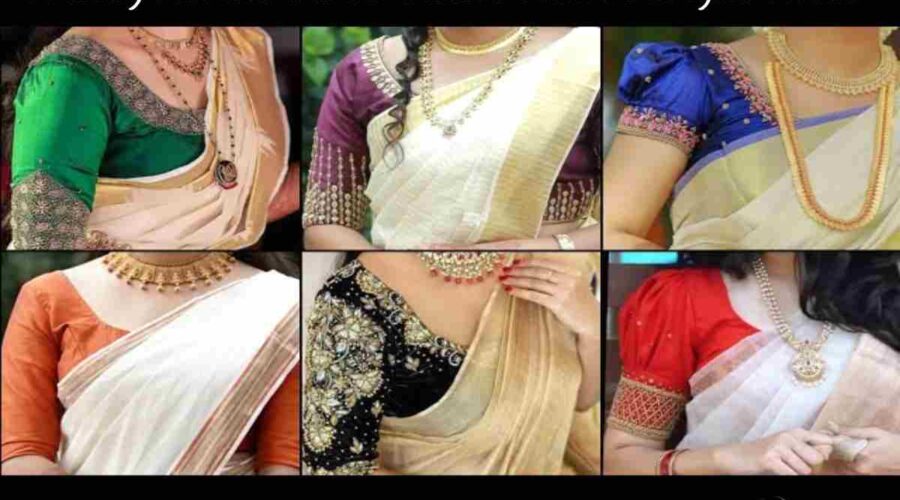 Trendy Kerala Saree Blouse Neck Designs Ideas