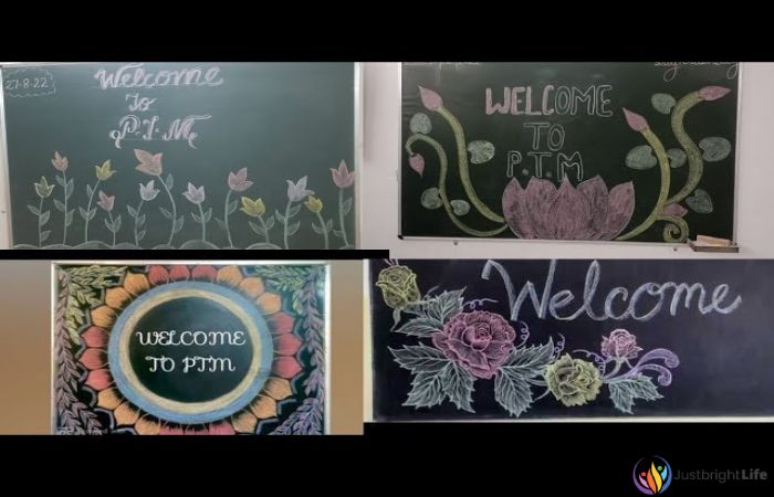 Classroom Blackboard Decoration With Chalk For PTM