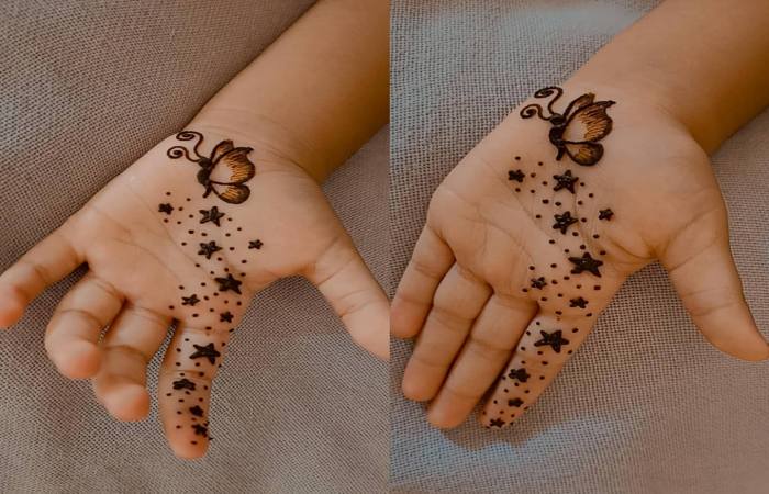 Front Mehndi Design For Kids