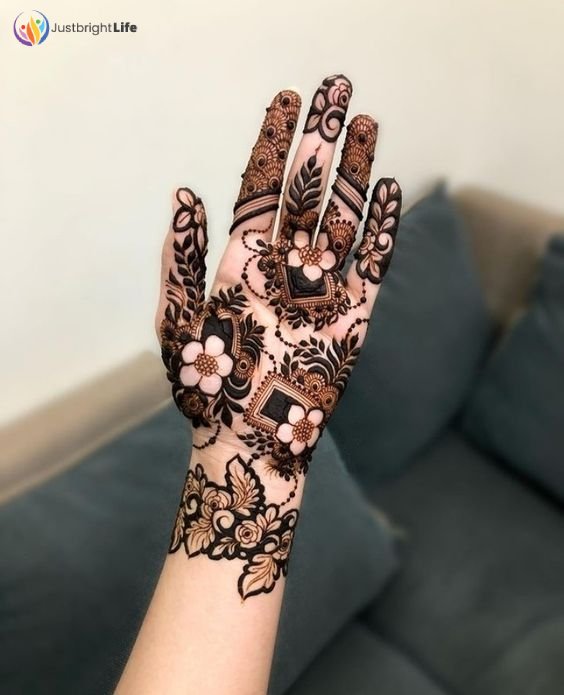 Half Hand Mehndi Design Front Side