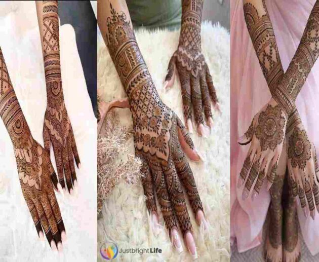 New Stylish Back Full Hand Bridal Mehndi Design