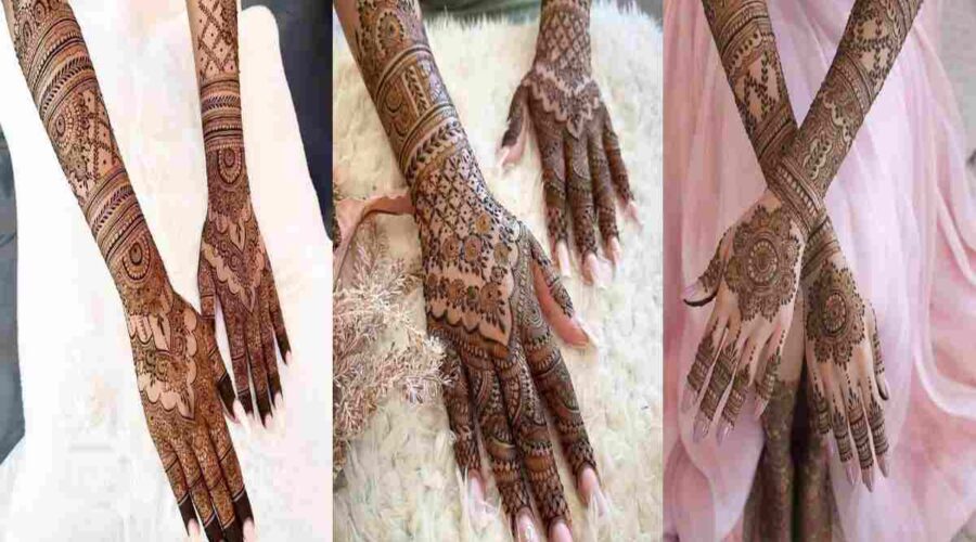 New Stylish Back Full Hand Bridal Mehndi Design