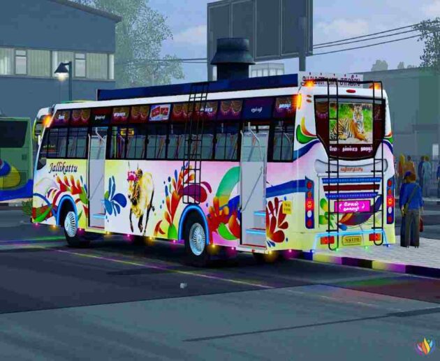 Tamil Nadu Private Bus Livery Download_ A Colorful Journey