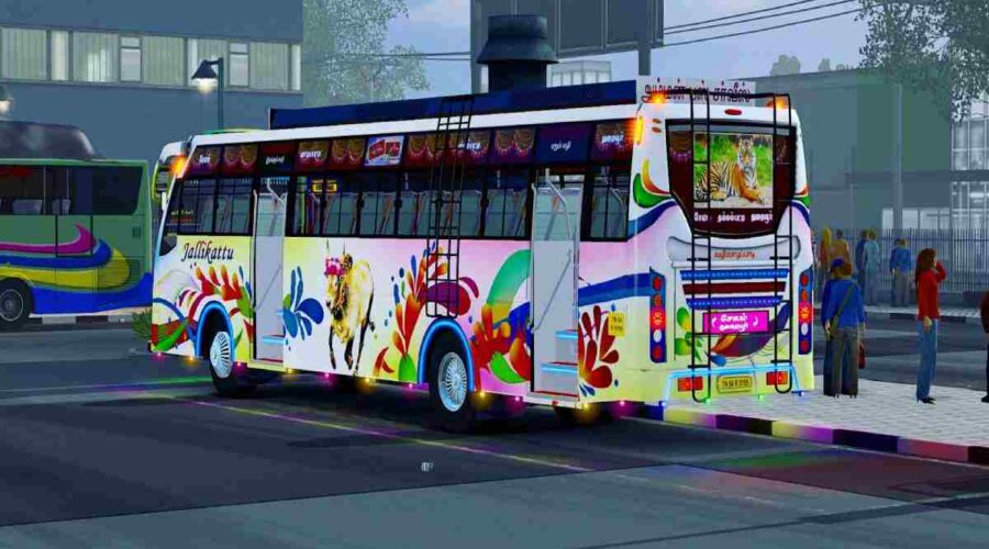 Tamil Nadu Private Bus Livery Download_ A Colorful Journey