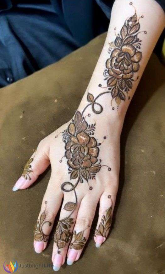 Mehndi Design for Full Hand Front and Back (1)