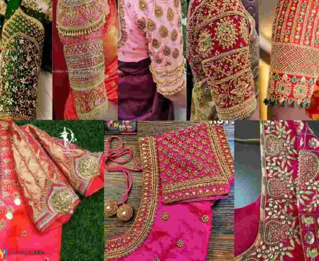 Pattu Blouse Marriage Bridal Maggam Work Blouse Designs